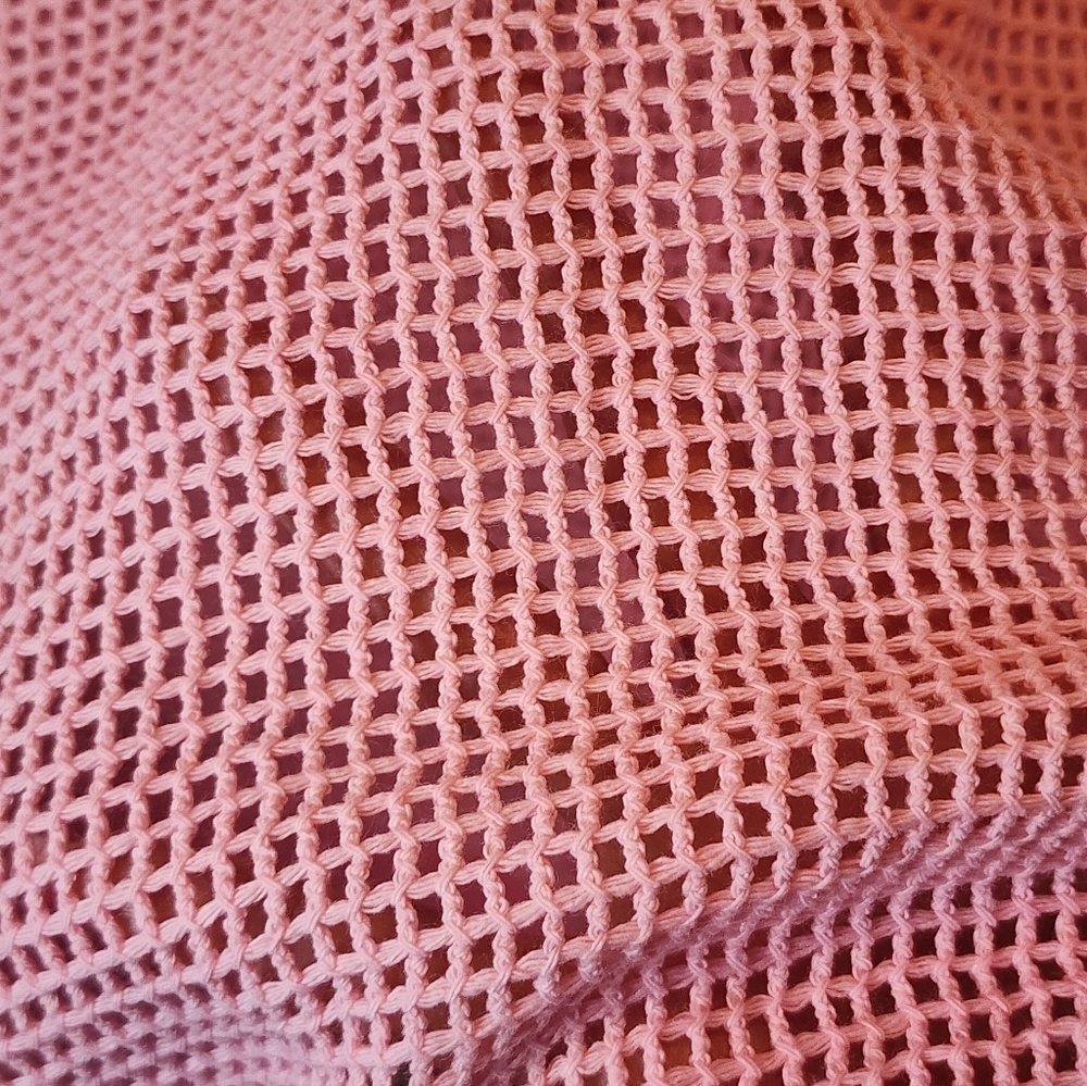 POL Pink Crochet Mesh Sweater - Picture 7 of 7